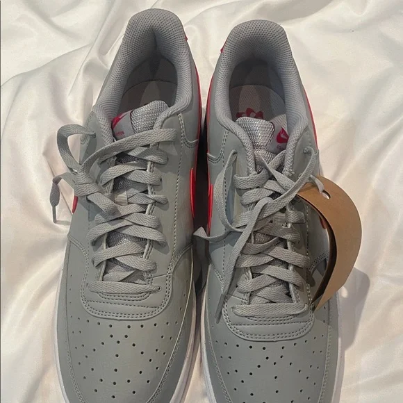 Nike Wolf Grey Blue University Sneakers Red Court Vision Sneakers - Picture 6 of 6